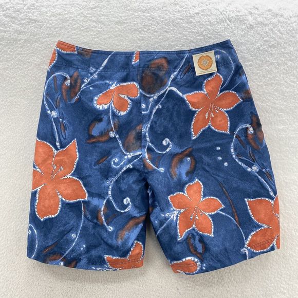 Nautica Board Shorts Men's 36 Multicolor Floral Preppy Tropical Swim Trucks - Picture 11 of 16